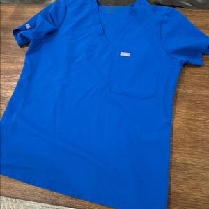 FIGS royal blue Catarina scrub top